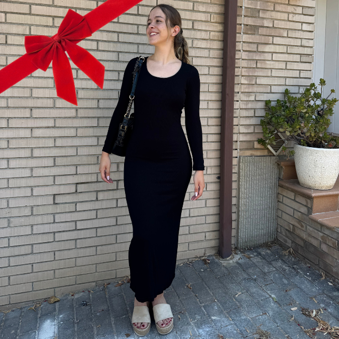 Vestido Largo Negro "Silueta Perfecta"