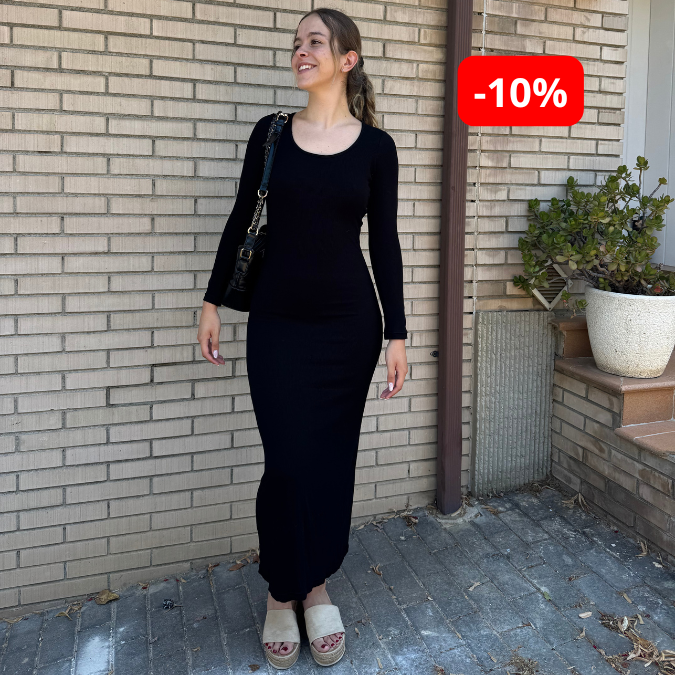 Vestido Largo Negro "Silueta Perfecta"