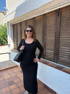 Vestido Largo Negro "Silueta Perfecta"